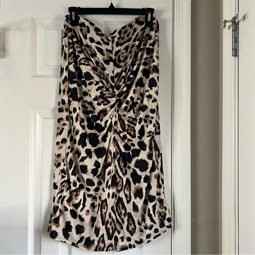 Leopard Print Pencil Skirt